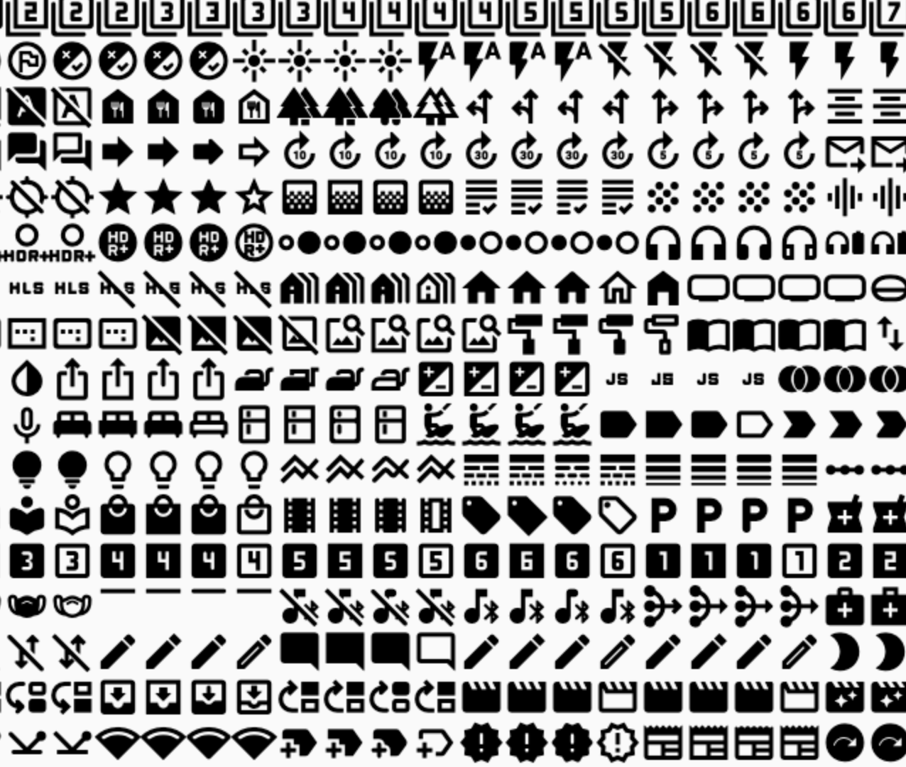 *A tiny sample of the 1,028 new Material icons*