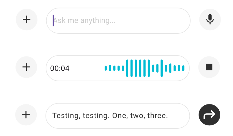 Voice input support in Flutter AI Toolkit