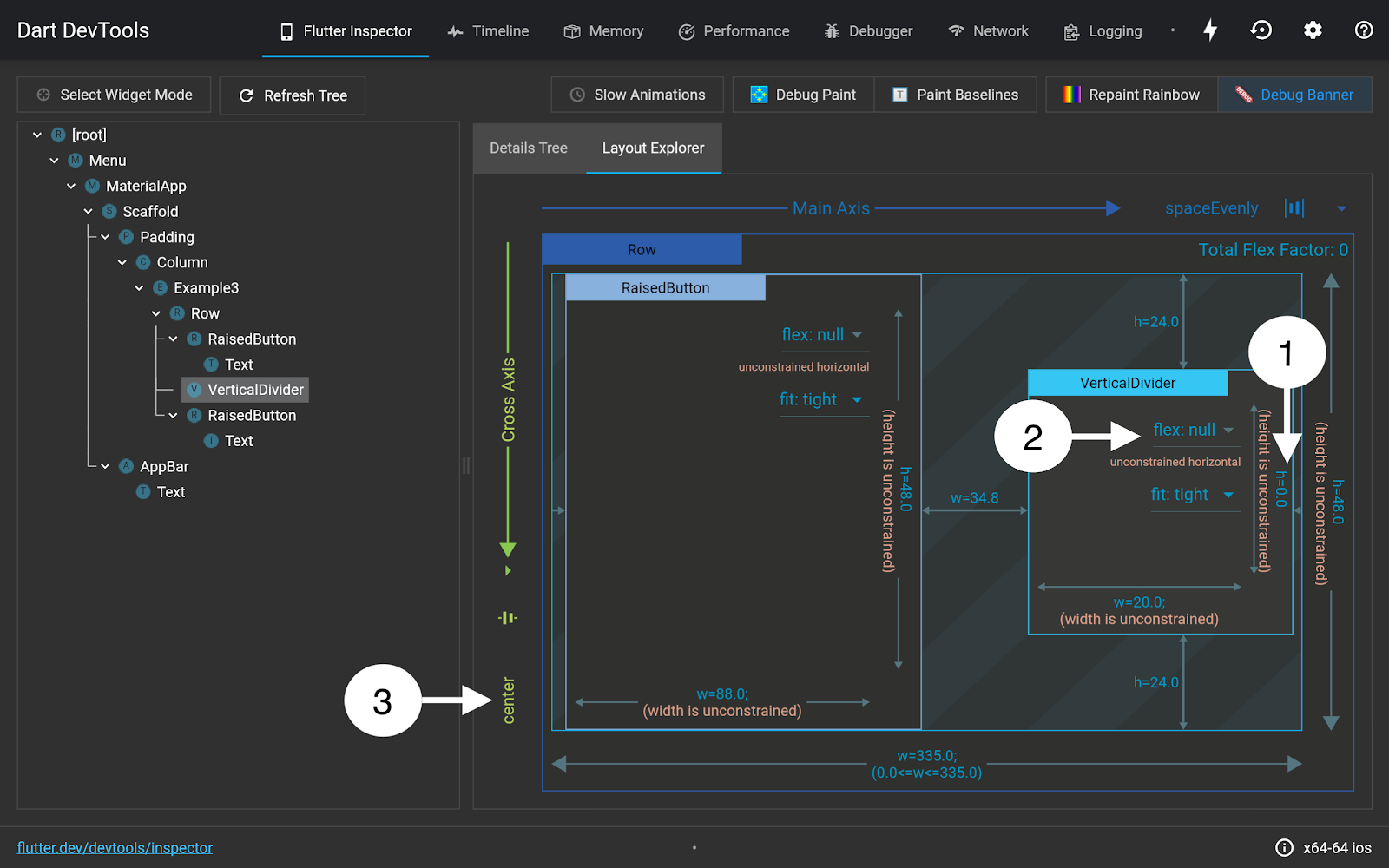 VerticalDivider on the Layout Explorer