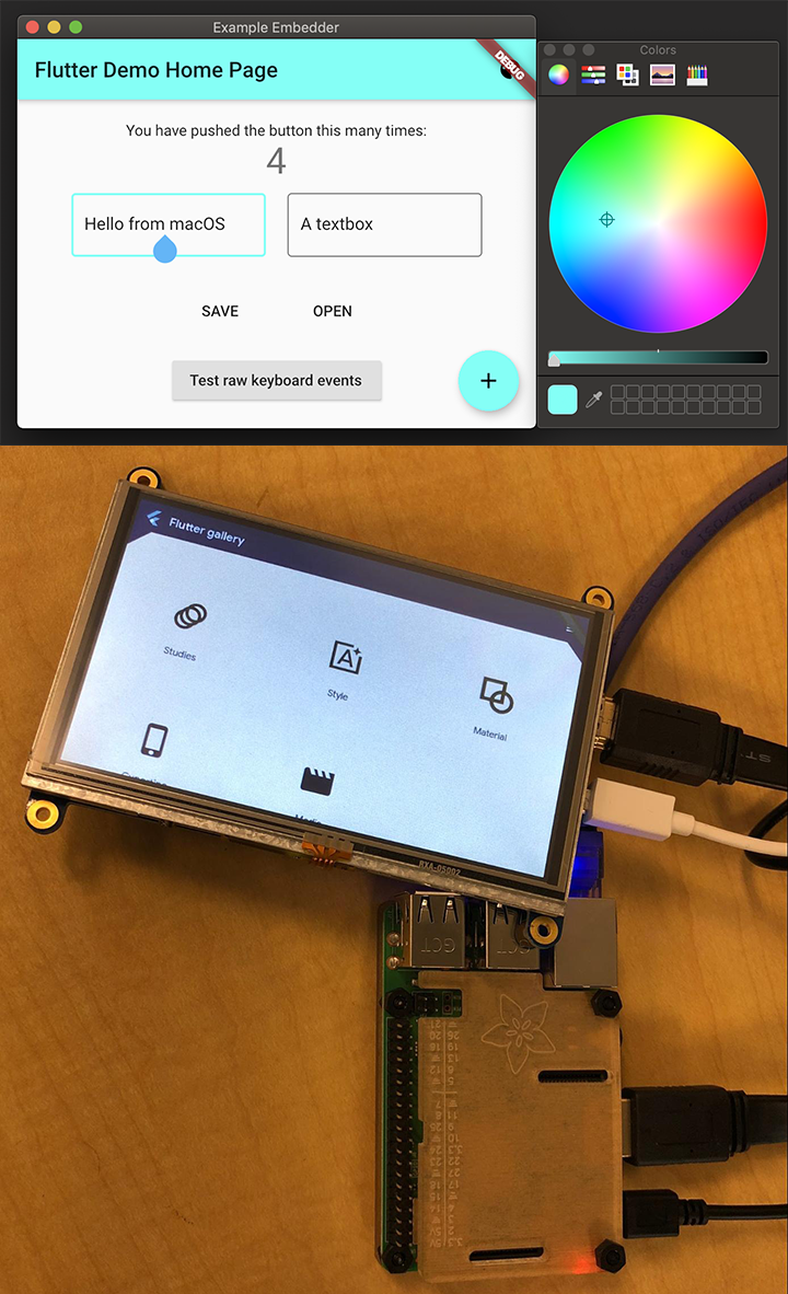 Flutter on desktop and Raspberry Pi